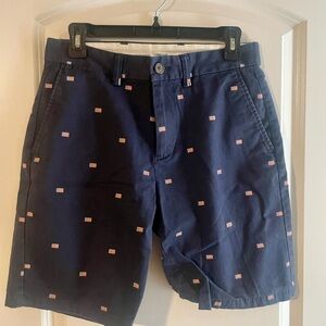 Navy blue flag shorts
